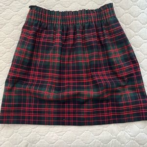J crew plaid mini skirt
